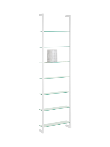 Spinder Design, Spinder Design Wandregal Hesta Weiss Stahl/Glas 46 cm 167 cm - Wandregal