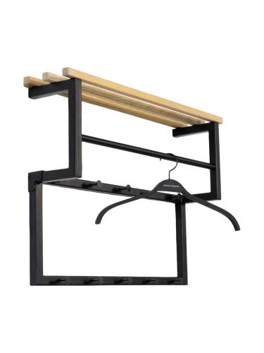 Spinder Design, Spinder Design Garderobe Hesta Stahl/Holz 71 cm - Farbe: schwarz/nature - Material: Stahl/Eiche - Garderobe