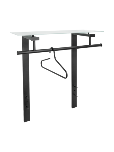 Spinder Design, Spinder Design Garderobe Hesta Schwarz Stahl 90 cm - Material: Stahl/Glas - Garderobe