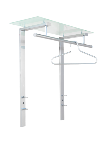 Spinder Design, Spinder Design Garderobe Hesta Edelstahl Stahl 90 cm - Farbe: Nickel - Material: Stahl/Glas - Garderobe