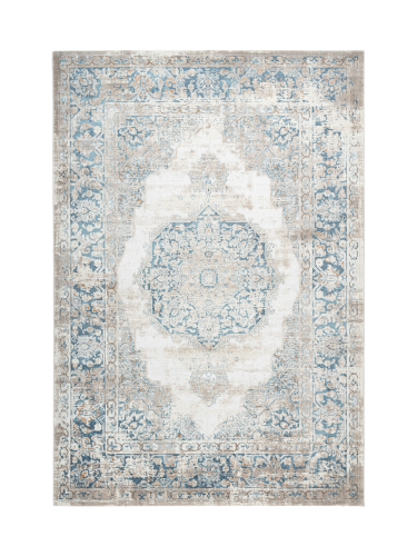 LIVIQUE, Teppich Paris Blau Kunststoff/Polyester 170 cm 120 cm - Material: Polyester/Polypropylen - Teppich