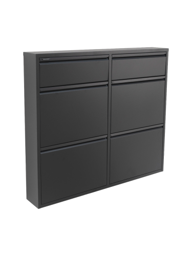 Spinder Design, Spinder Design Schuhschrank Hesta Schwarz Stahl 98 cm 86 cm - Schuhschrank