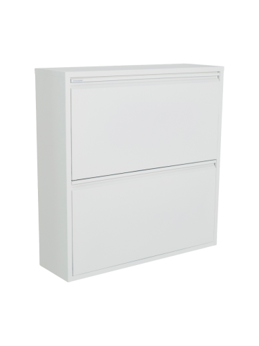 Spinder Design, Spinder Design Schuhschrank Hesta Weiss Stahl 75 cm 77.5 cm - Schuhschrank