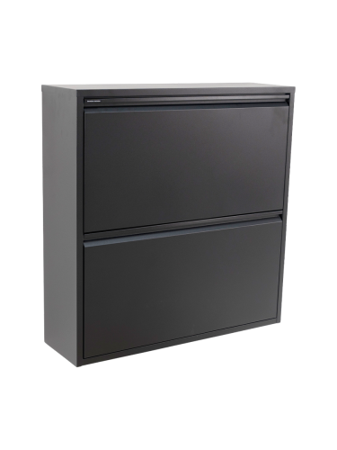 Spinder Design, Spinder Design Schuhschrank Hesta Schwarz Stahl 75 cm 77.5 cm - Schuhschrank