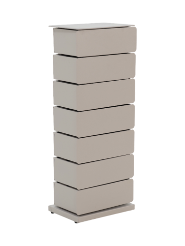 Spinder Design, Spinder Design Kommode Hesta Braun Stahl 37 cm 26 cm - Farbe: taupe - Kommode