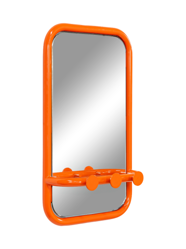 Spinder Design, Spinder Design Garderobe Balder Orange Stahl 35 cm 60 cm - Material: Stahl/Glas - Garderobe