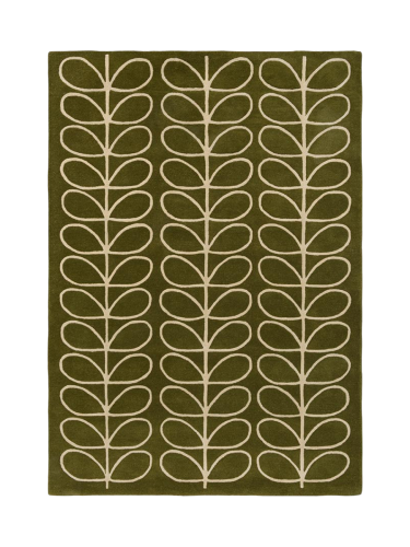 Designer Teppich „Linear Stem Olive“ - handgetuftet, aus 100% reiner Schurwolle ORLA KIELY