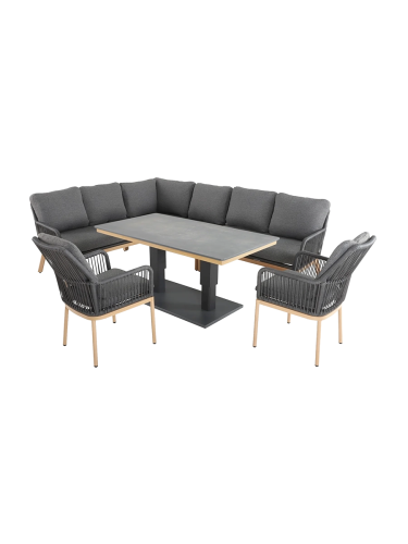 LLR Collection, 7-teiliges, hochwertiges Outdoor Dining-Set „Merida“ LLR Collection