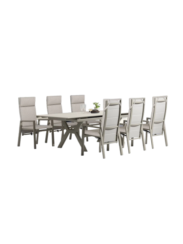 LLR Collection, 7-teiliges, hochwertiges Outdoor Dining-Set „Merida“ LLR Collection
