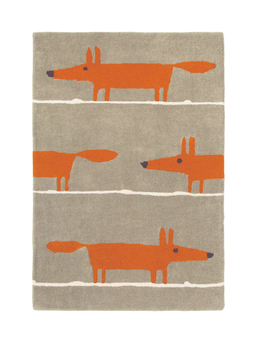 SCION, Designer Teppich „Mr. Fox“ - handgetuftet, aus 100% reiner Schurwolle SCION