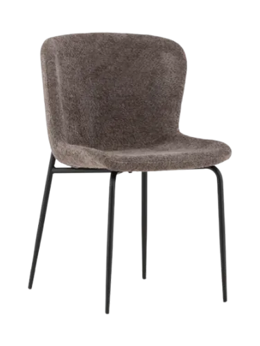 LIVIQUE, Stuhl 2er-Set Mando Braun B 48 cm - Stuhl 2er-Set