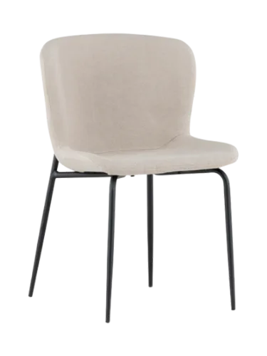 LIVIQUE, Stuhl 2er-Set Mando Beige B 48 cm - Stuhl 2er-Set