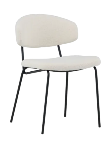 LIVIQUE, Stuhl 2er-Set Hamn Weiss B 50 cm - Stuhl 2er-Set
