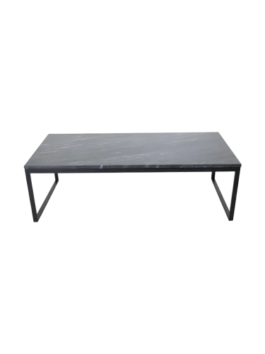Marmor Design Couchtisch „Estelle“ 120 x 60 cm Schwarz VE DESIGN