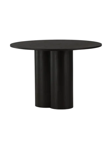 LIVIQUE, Esstisch Olav Schwarz Holz B 110 cm - Material: Eiche - Esstisch