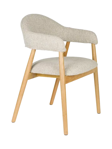 Hochwertiger, massiver Armlehnstuhl „Indy“ White Label by Bloomingloft