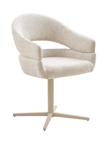 House Nordic, HOUSE NORDIC Stuhl DOVER Stoff beige drehsitz