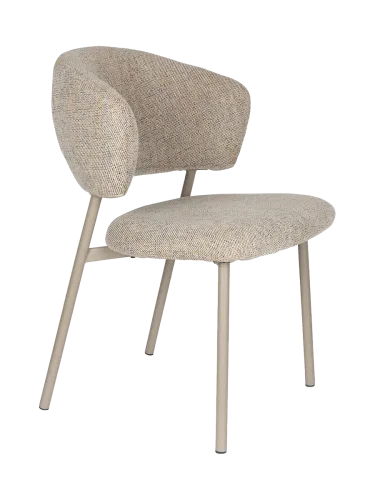 White Label by Bloomingloft, Hochwertiger, massiver Armlehnstuhl „Indy“ White Label by Bloomingloft