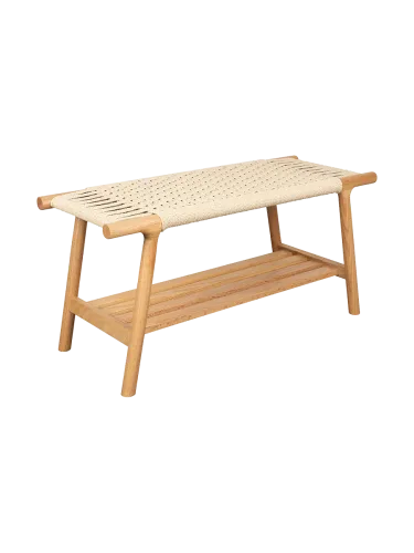 Massivholz Sitzbänkchen „Kintaro“ aus Eichenholz Dutchbone