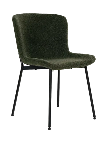 CONFORAMA, HOUSE NORDIC Stuhl MACEDA Polyester dunkelgrün