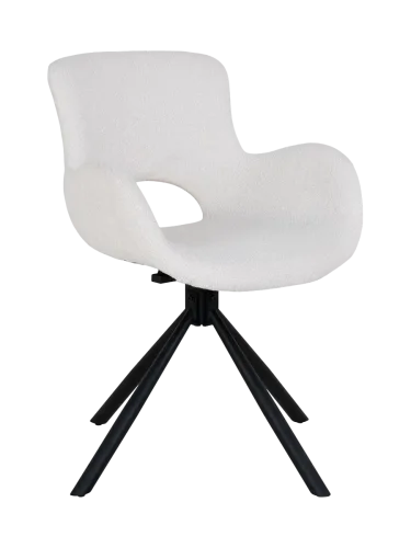 House Nordic, HOUSE NORDIC Stuhl AMORIM Stoff cremeweiss drehsitz