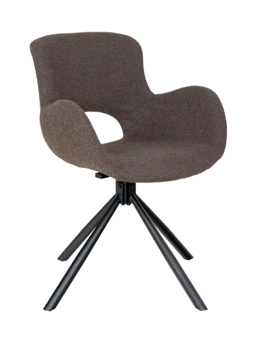 House Nordic, HOUSE NORDIC Stuhl AMORIM Stoff rotbraun drehsitz