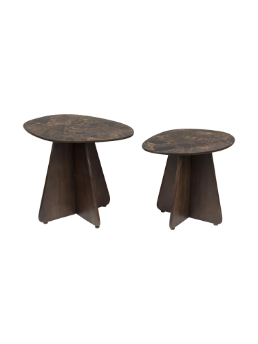 Keramik Design Beistelltisch Set „Naut“ White Label by Bloomingloft