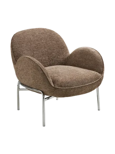 CONFORAMA, HOUSE NORDIC Stuhl ZOMBA Polyester rotbraun