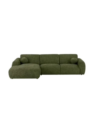 chosen by Bloomingloft, 4-Sitzer Design Ecksofa „Clyde“ Olivgrün Chosen by Bloomingloft