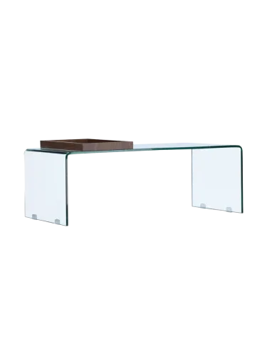 LIVIQUE, Salontisch Taura Transparent Glas B 110 cm - Salontisch