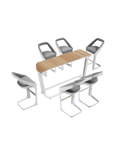 Premium Outdoor Bar-Set „Onda“ 6+1 Higold