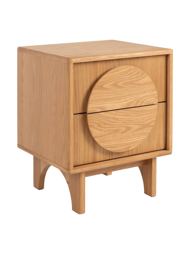 Massivholz Design Beistelltisch & Nachtisch „Groove“ Zuiver