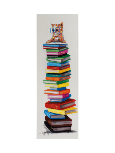 image LAND, image LAND Bild Katze Auf Einem Bücherstapel  | Schubiger Möbel