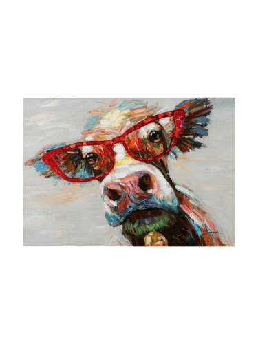 image LAND, image LAND Bild Bunte Kuh mit Brille  | Schubiger Möbel