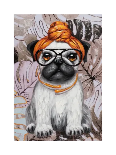 image LAND, image LAND Bild Mops mit Turban  | Schubiger Möbel