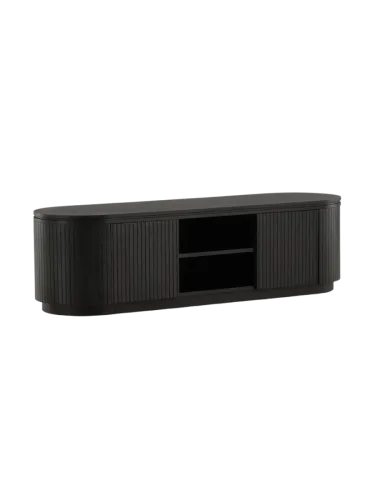 LIVIQUE, Lowboard Altus Schwarz MDF B 160 T 48 cm - Lowboard