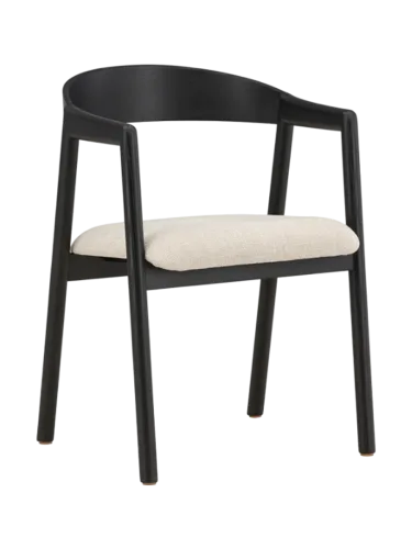 LIVIQUE, Armlehnstuhl 2er-Set Lift Schwarz Holz B 53 cm - Material: Eschenholz - Armlehnstuhl 2er-Set