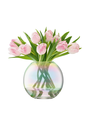 LSA International, LSA International Vase Pearl Transparent/Mehrfarbig Glas 16 cm - Farbe: Perlmutt - Vase