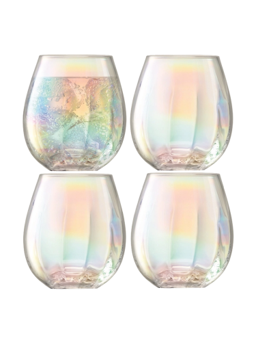 LSA International, LSA International Becher-Set Pearl Mehrfarbig Glas 0.425 l - Farbe: Perlmutt - Becher-Set
