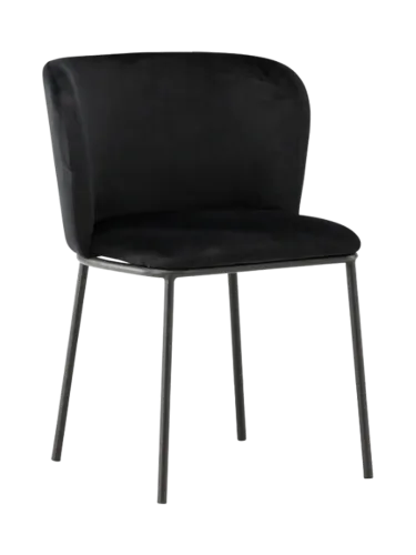 LIVIQUE, Stuhl 2er-Set Hus Schwarz Polyester/Stahl B 53 cm - Farbe: beige - Material: Polyester-Leinen/Stahl - Stuhl 2er-Set