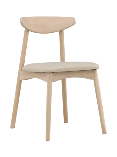 LIVIQUE, Stuhl 2er-Set Vasil Braun Holz/Polyester B 54 cm - Farbe: Hellbraun - Material: Eiche/Polyester - Stuhl 2er-Set