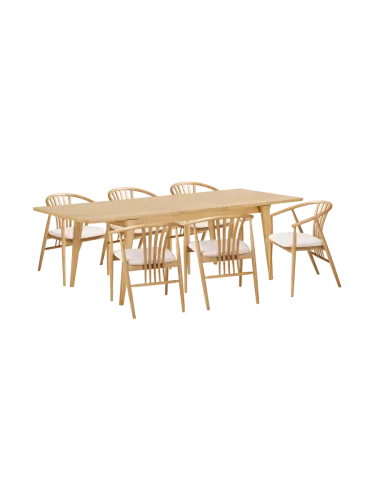 CONFORAMA, Set Tisch und 6 Stühle HOUSE NORDIC DARWIN