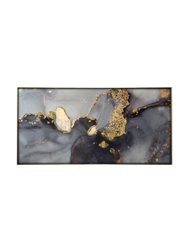 image LAND, image LAND Digitaldruck auf Glas Abstrakt in Grau und Gold Gelb | Schubiger Möbel