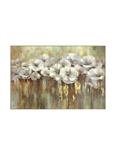 image LAND, image LAND Bild Weisser Mohn mit Gold Mehrfarbig | Schubiger Möbel
