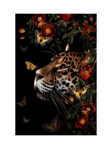 image LAND, image LAND Glasbild Glitzernder Leo  | Schubiger Möbel