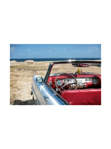 image LAND, image LAND Digitaldruck auf Acrylglas Oldtimer am Strand  | Schubiger Möbel