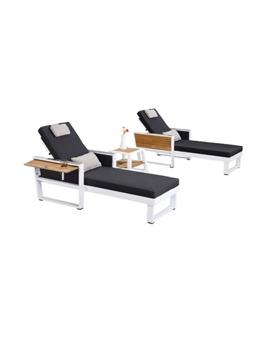 3-teiliges Design Gartenliegen Set „York“ Higold