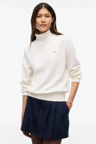 Tommy Jeans Rollkragenpullover - Off White M Damen