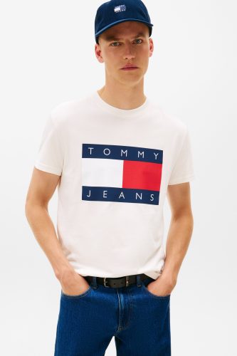 Tommy Jeans, Tommy Jeans - T-Shirt, für Herren, Creme, Größe M