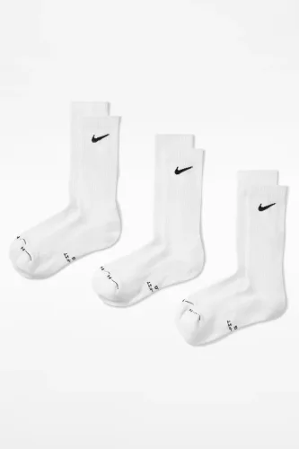 Nike, Nike 3-Pack Everyday Elevated 35-45.5 Socken Weiss, Herren, Größe: I